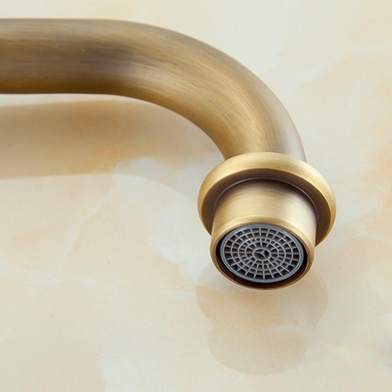 Bathroom Faucet Vintage Brass Single Handle Vanity Sink