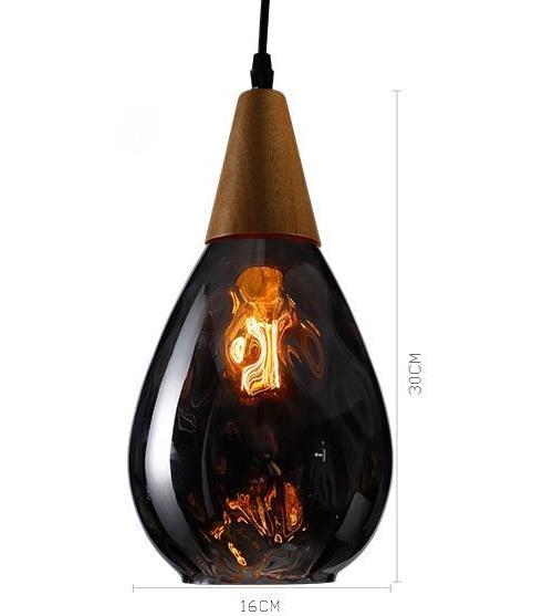 Nordic Dimpled Glass Pendant Lamp, Warm Drop Light for Kitchen Dining Room