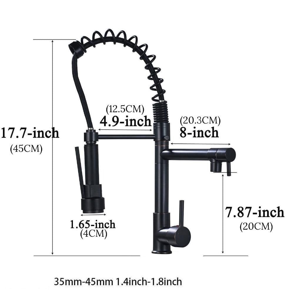 Bathroom Faucet – Ceramic, LED Kitchen Spring Deck Mounted