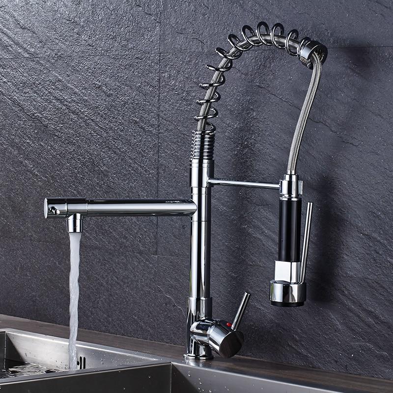 Bathroom Faucet – Ceramic, LED Kitchen Spring Deck Mounted