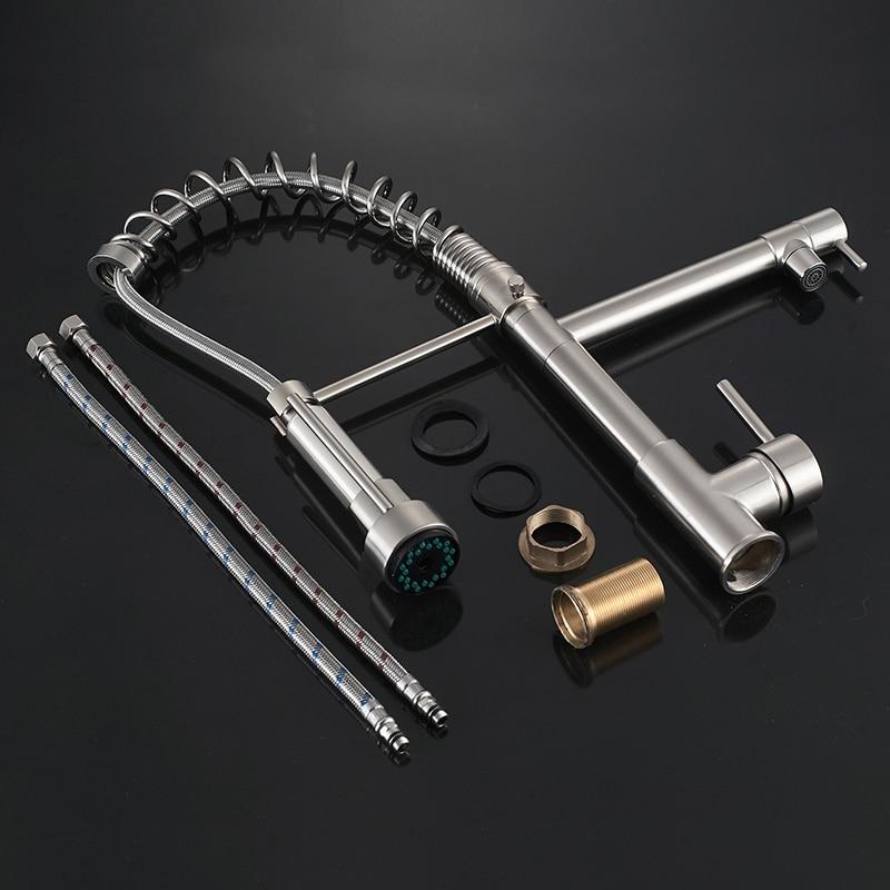 Bathroom Faucet – Ceramic, LED Kitchen Spring Deck Mounted