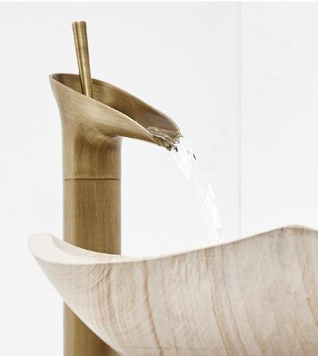 Bathroom Faucet Waterfall Single Handle Brass Luxury