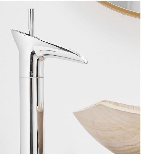 Bathroom Faucet Waterfall Single Handle Brass Luxury