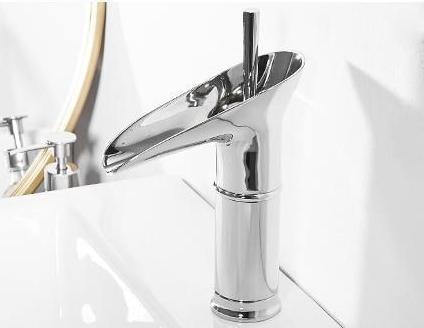 Bathroom Faucet Waterfall Single Handle Brass Luxury