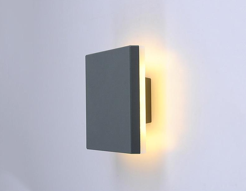 Modern Aluminum Disc Outdoor Wall Lamp, LED Reflect Light for Patio Garden