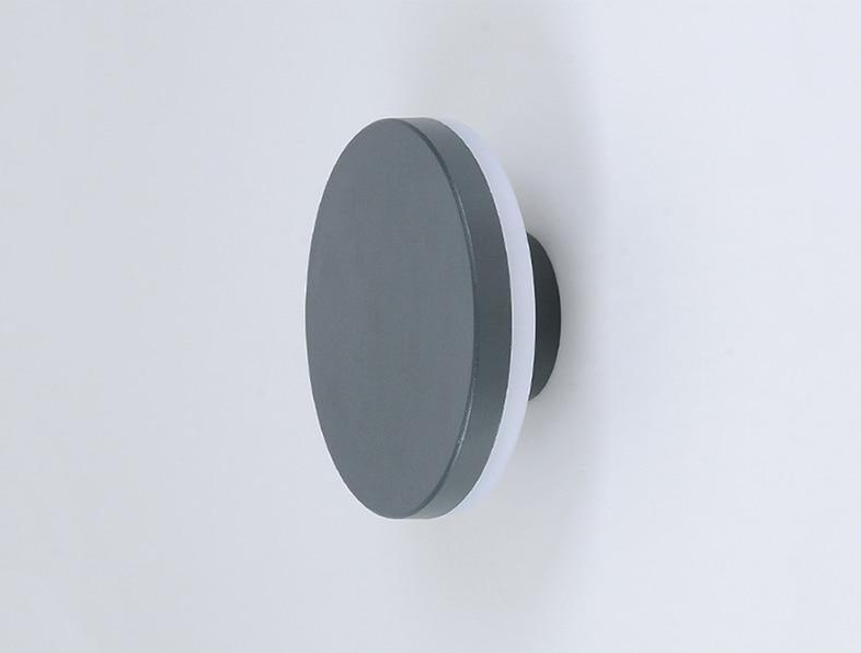 Modern Aluminum Disc Outdoor Wall Lamp, LED Reflect Light for Patio Garden