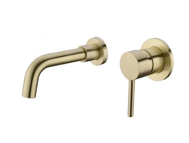Bathroom Faucet – Modern Brass, Wall Mounted