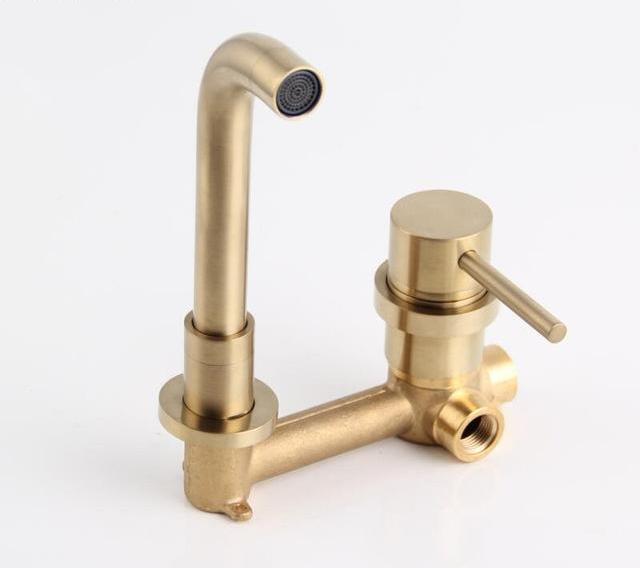 Bathroom Faucet – Modern Brass, Wall Mounted