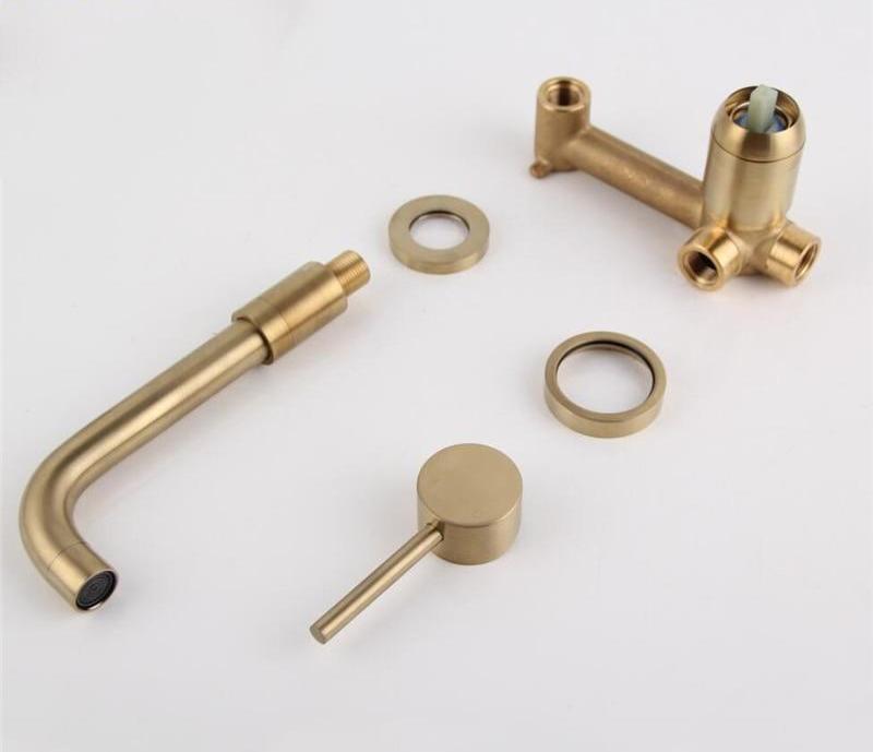 Bathroom Faucet – Modern Brass, Wall Mounted