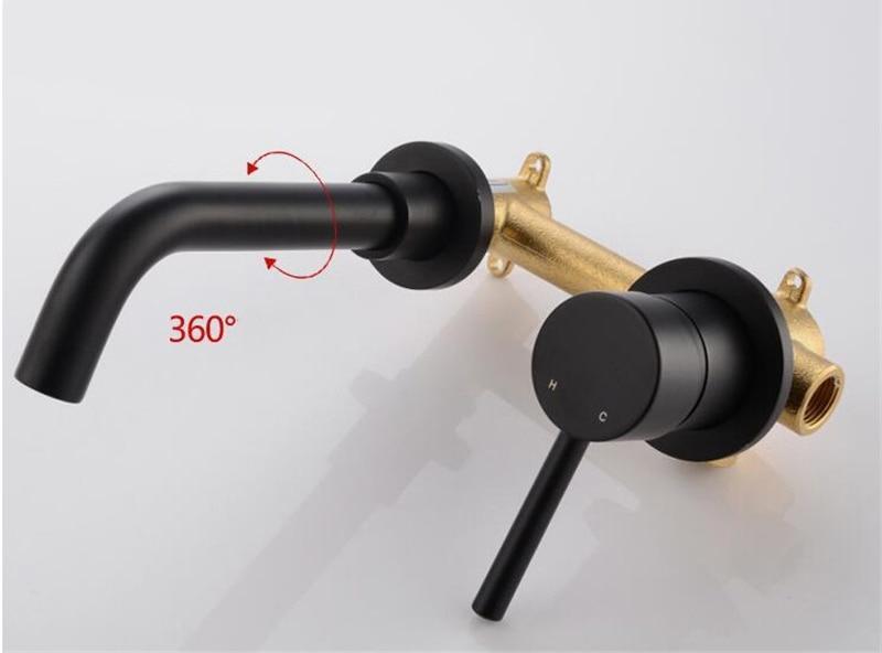 Bathroom Faucet – Modern Brass, Wall Mounted