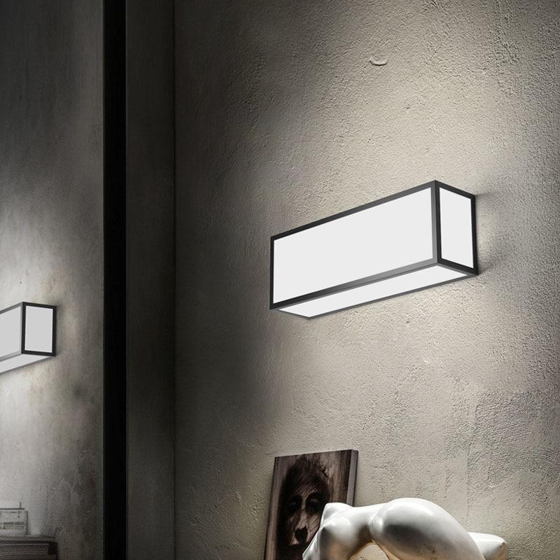 Modern Rectangular Iron LED Wall Lamp, Sconce for Living Room Bedroom