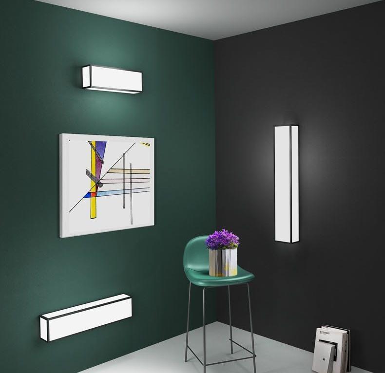 Modern Rectangular Iron LED Wall Lamp, Sconce for Living Room Bedroom