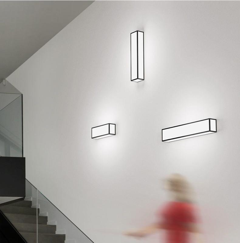 Modern Rectangular Iron LED Wall Lamp, Sconce for Living Room Bedroom
