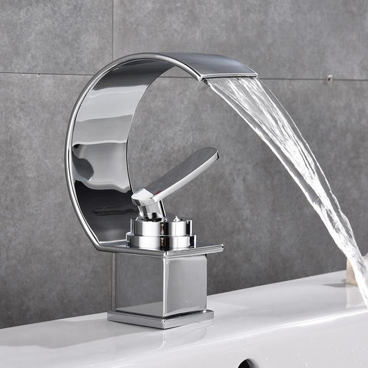 Bathroom Faucet – Ceramic, Waterfall Single Handle