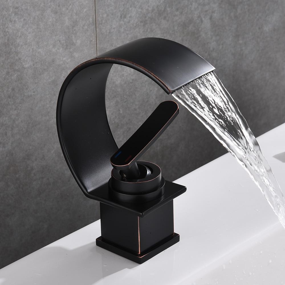 Bathroom Faucet – Ceramic, Waterfall Single Handle