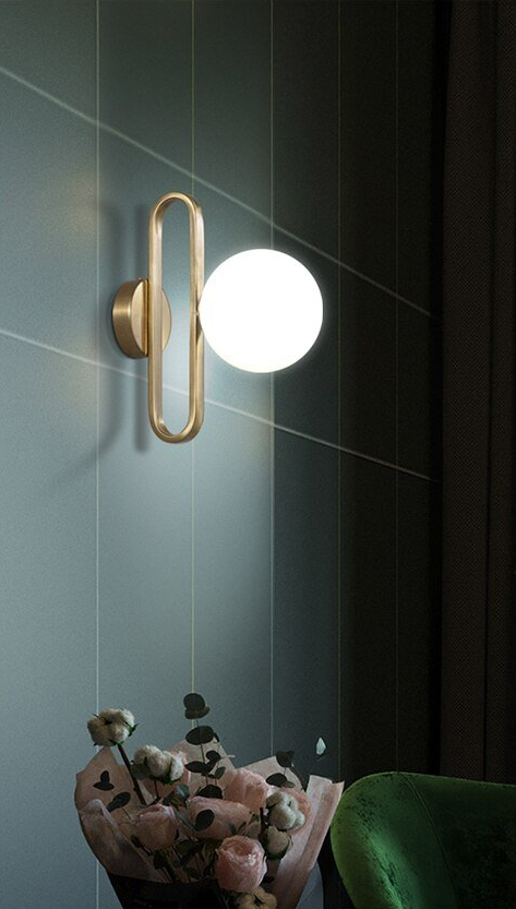 Nordic Plated Iron Wall Sconce, Light Shadow Lamp for Bedroom Living Room