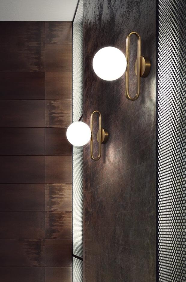 Nordic Plated Iron Wall Sconce, Light Shadow Lamp for Bedroom Living Room