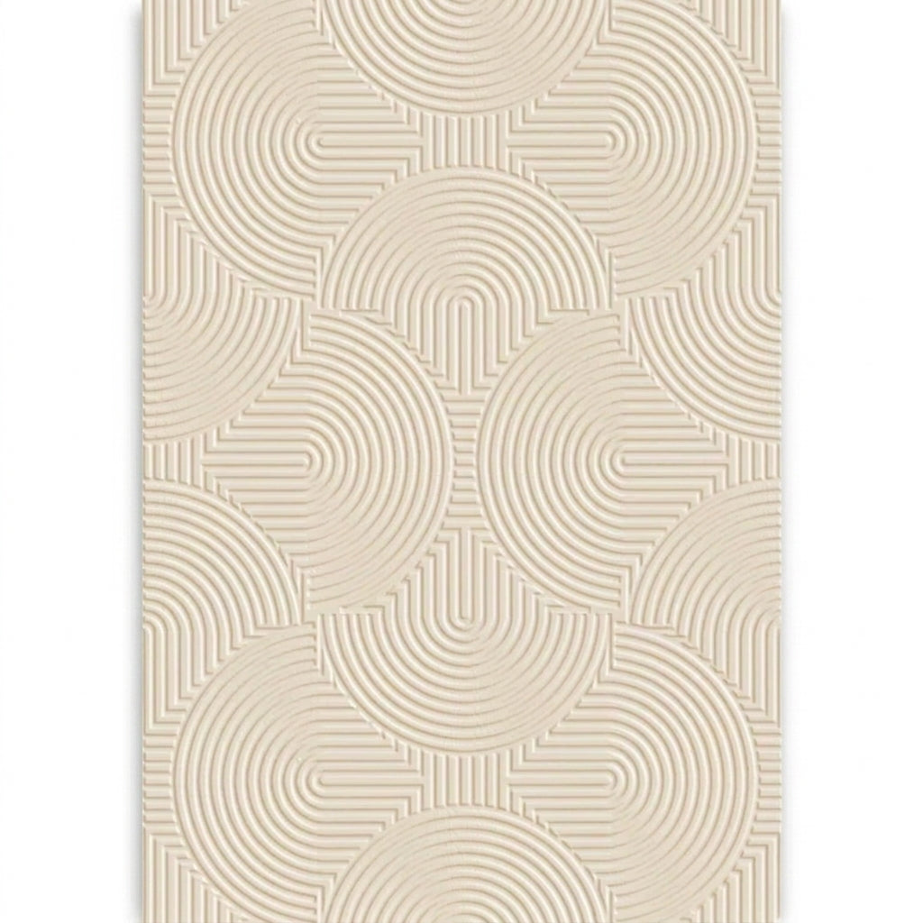 area rug bohemian plush textured beige living room