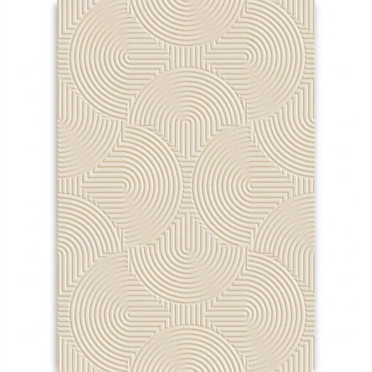 area rug bohemian plush textured beige living room
