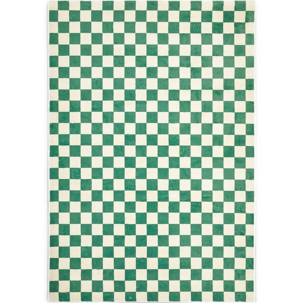 bohemian checkerboard area rug multi-color berber style