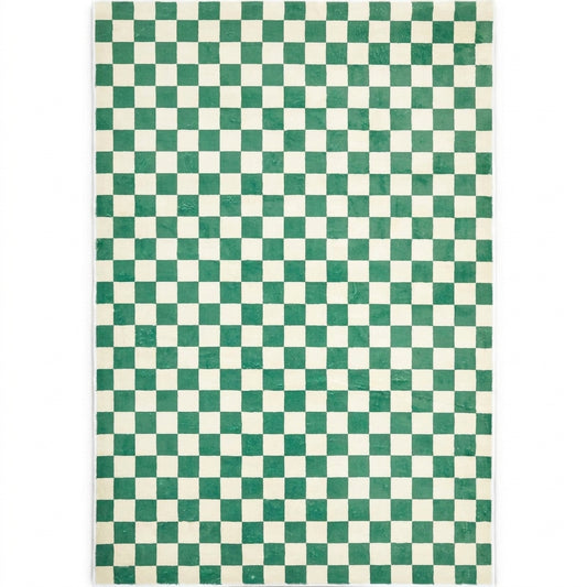 bohemian checkerboard area rug multi-color berber style