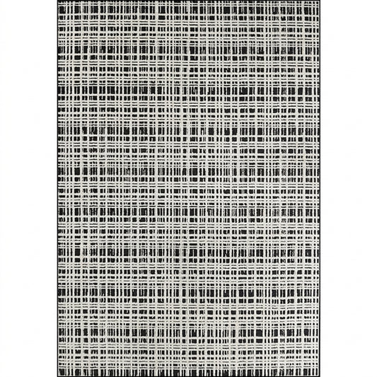 bohemian geometric area rug black white large modern