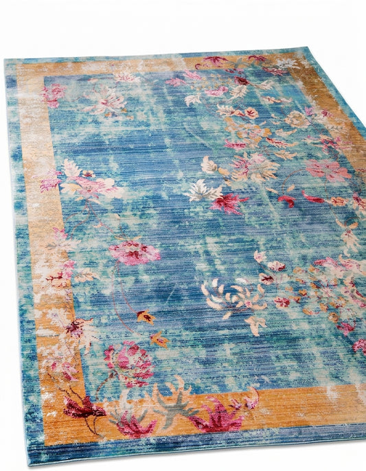 area rug vintage floral living room soft low pile