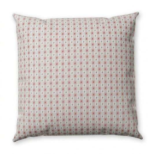euro sham gingham blush classic decorative pillow cover