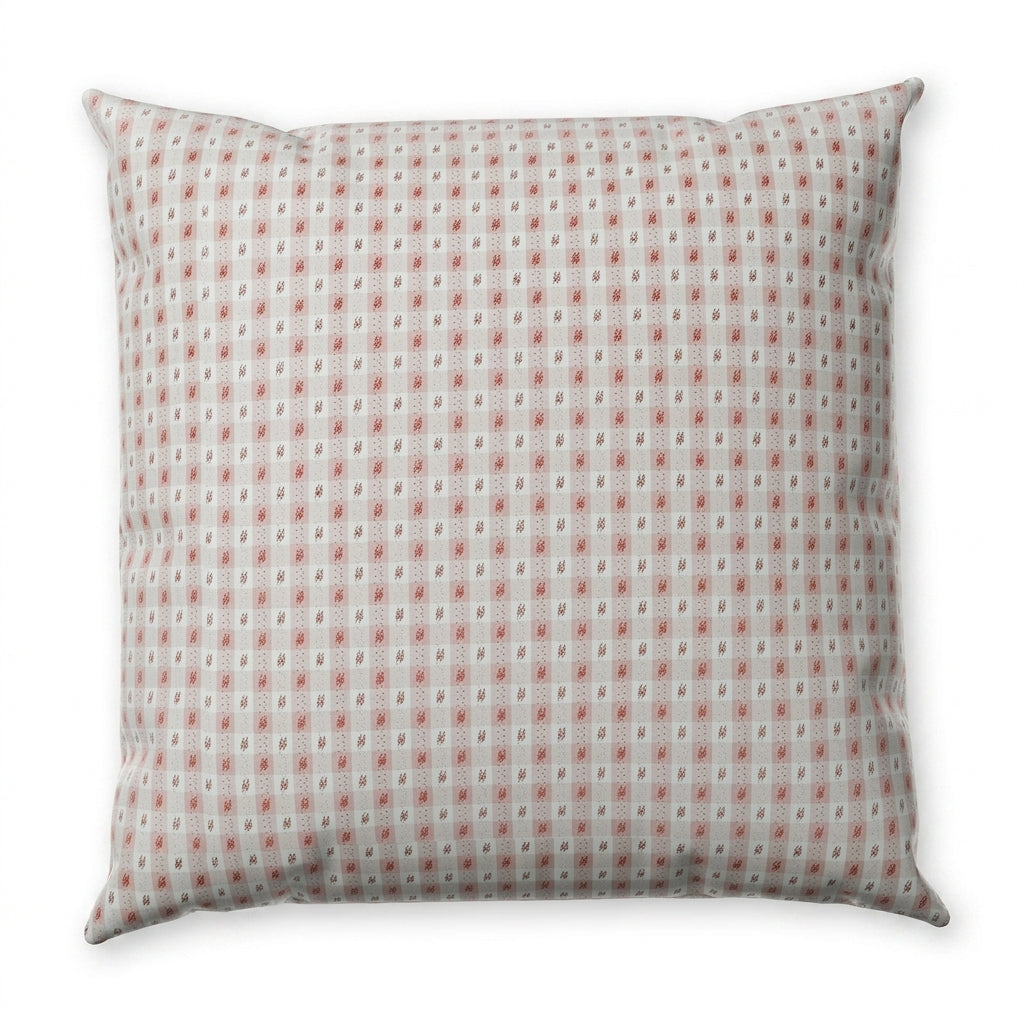 euro sham gingham blush classic decorative pillow cover