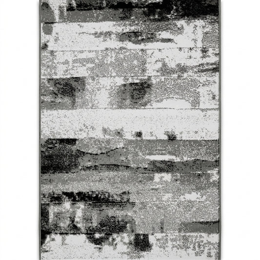 bohemian area rug black gray large living room style