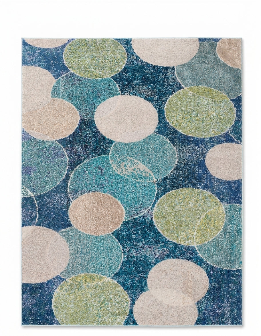 round area rug modern soft living room decor