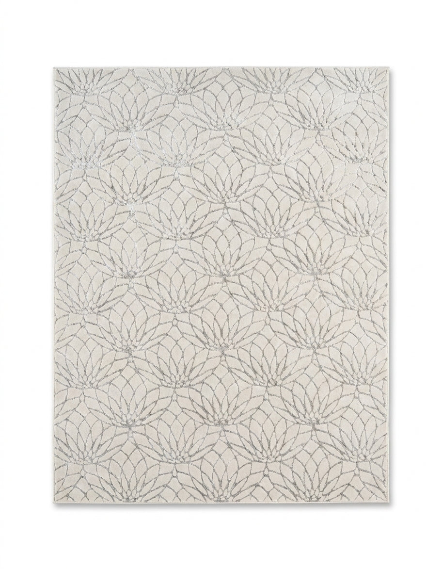 area rug modern lotus pattern luxury living room