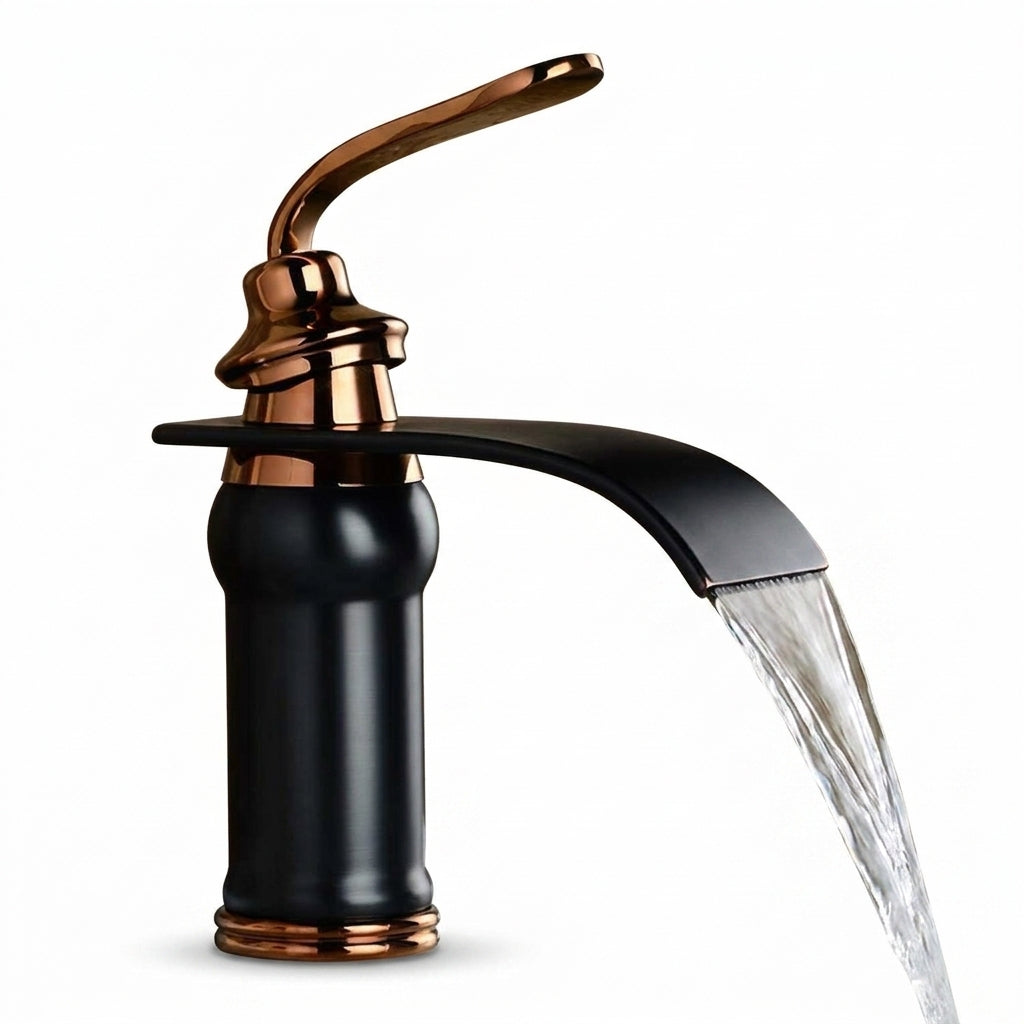 bathroom faucet vintage ceramic brass waterfall design