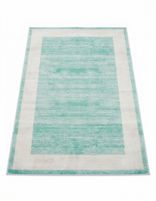 modern border area rug living room dining decor