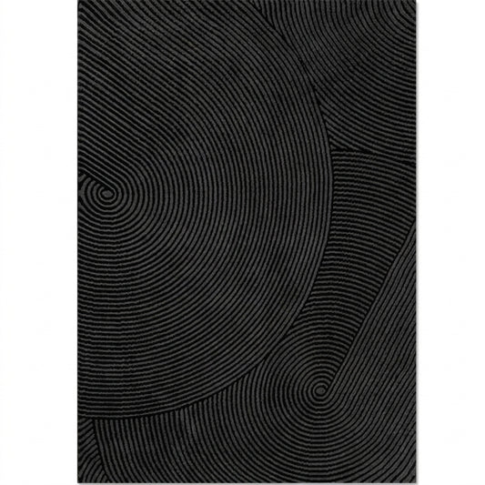 bohemian area rug black geometric modern living room