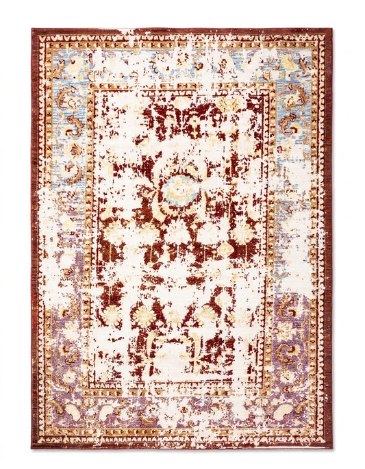 area rug vintage faded style living room decor