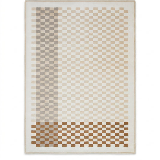 area rug bohemian checkered soft jute living room