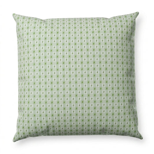euro sham celery gingham cotton decorative pillow cover