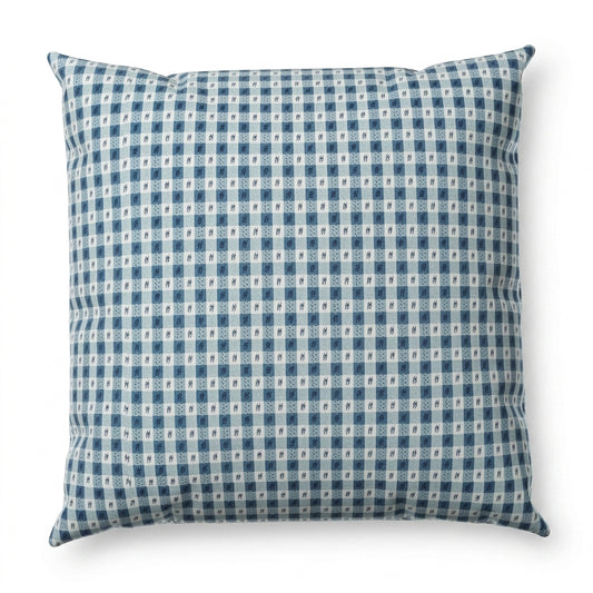 euro sham classic gingham chambray cotton decorative