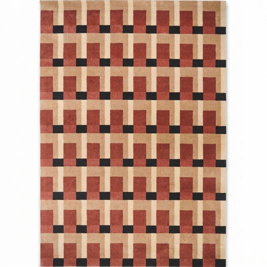 bohemian geometric area rug living room cotton multi-tone