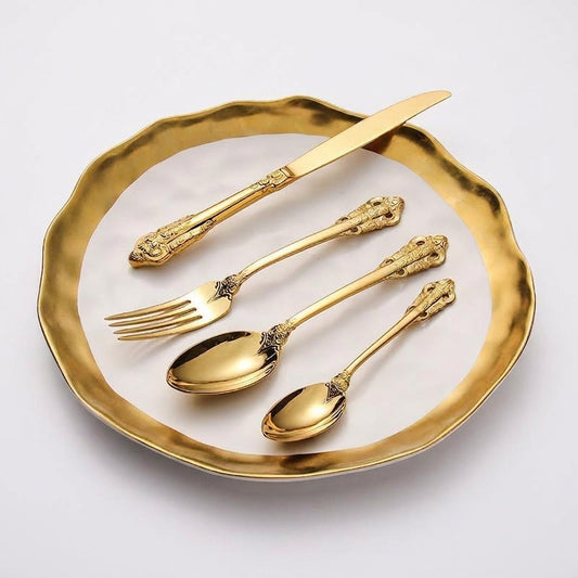vintage stainless steel cutlery set royal design