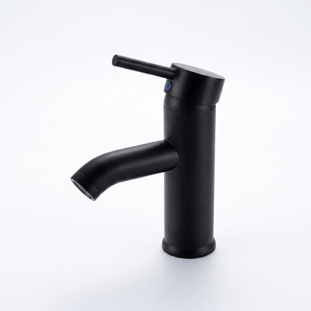 bathroom faucet black matte stainless steel modern