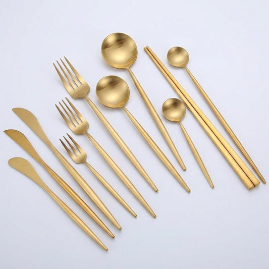 cutlery set modern stainless steel dining flatware
