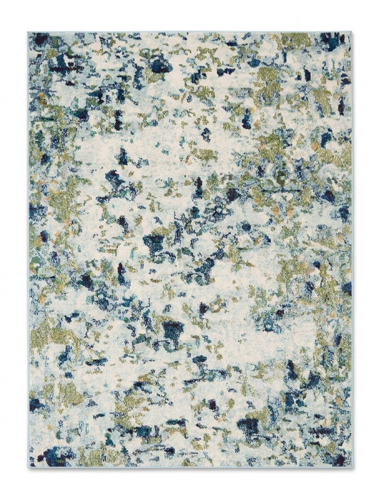 art deco area rug multi-color geometric living room