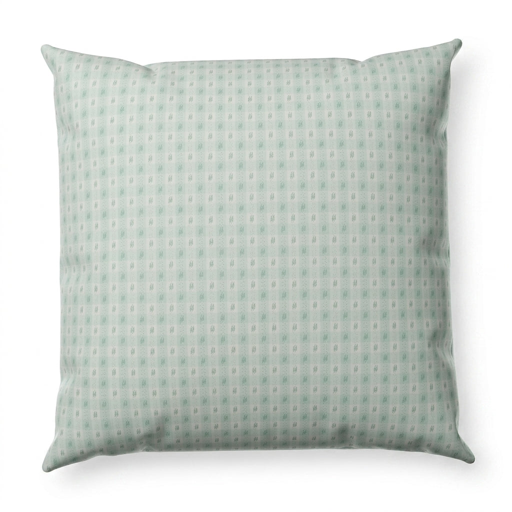euro sham gingham classic luxe cotton spa blue