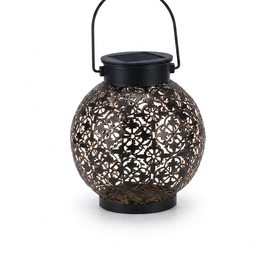 solar garden lantern vintage metal waterproof outdoor