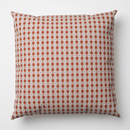 euro sham cover classic gingham red cotton