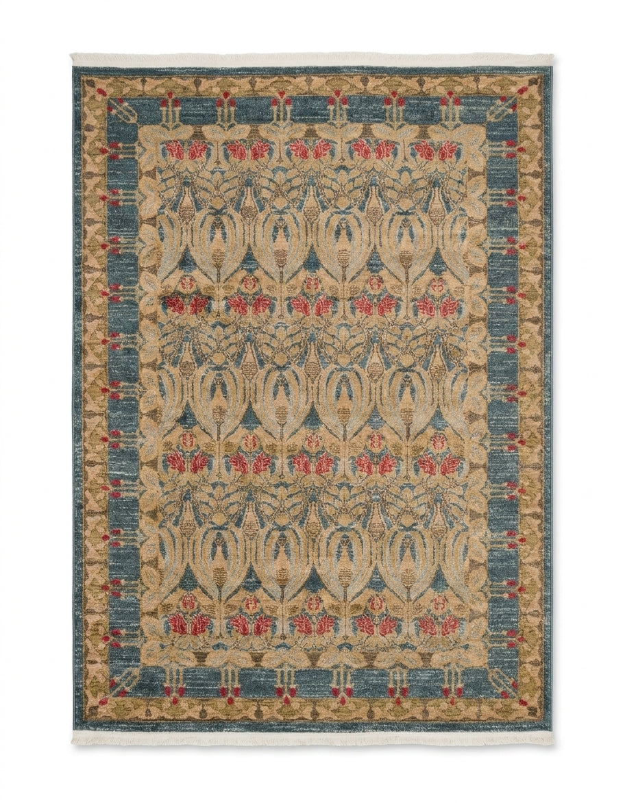 area rug vintage modern fringe living room