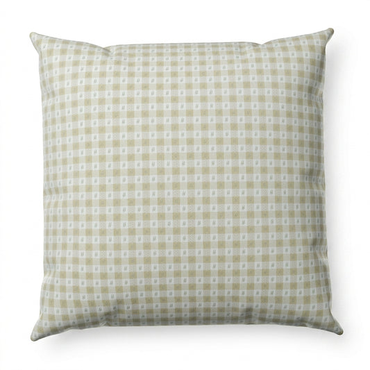 euro sham pillow cover gingham wheat cotton decorative