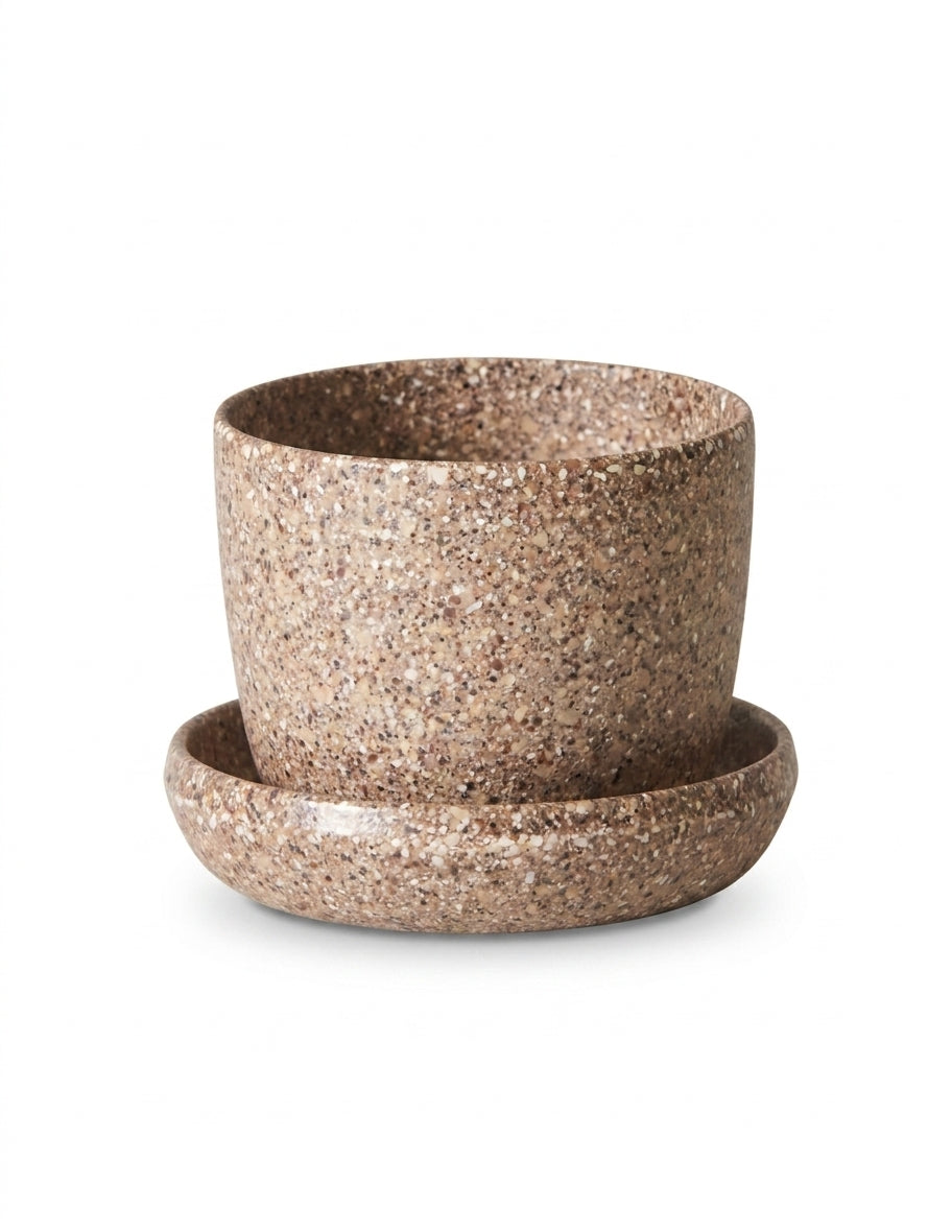 modern upcycled bamboo indoor planter pot